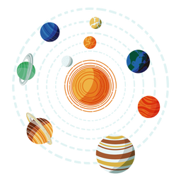 Solar system illustration PNG Design Transparent PNG
