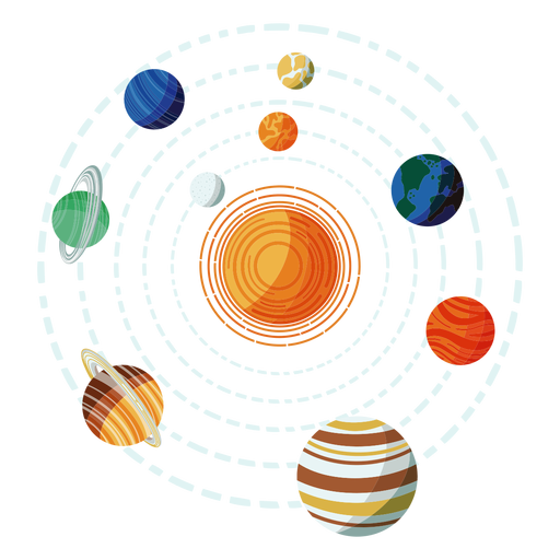 Solar system illustration - Transparent PNG & SVG vector file