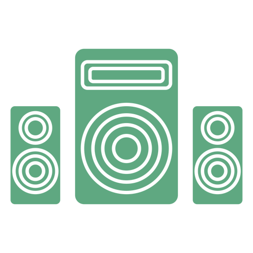 Lautsprecher flach grün PNG-Design
