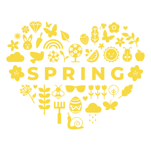Herz der Frühlingssaison PNG-Design