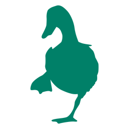 Standing duck silhouette PNG Design Transparent PNG