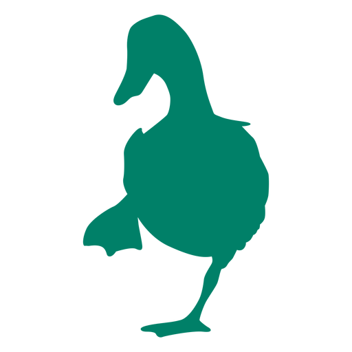 Silhueta de pato em p? Desenho PNG