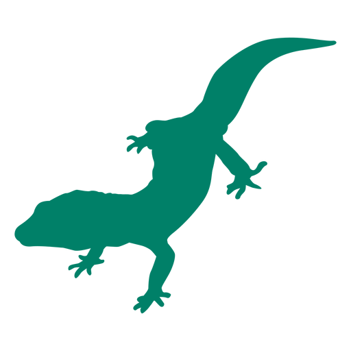 Silueta de lagarto de pie Diseño PNG