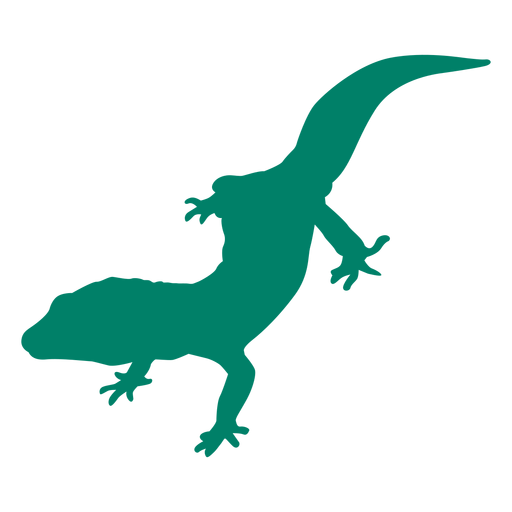 Standing lizard silhouette