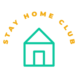 Insignia del club Stay Home Diseño PNG