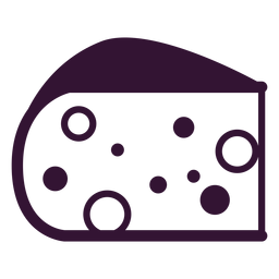 Golpe de queso suizo Diseño PNG