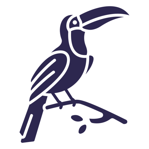 Tukanvogel schwarz PNG-Design