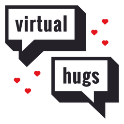 Crachá virtual de abraços Desenho PNG