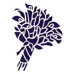 Wedding bouquet blue PNG Design