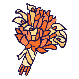 Buquê de casamento plano Desenho PNG