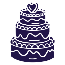 Design PNG E SVG De Ícone De Bolo De Casamento Para Camisetas