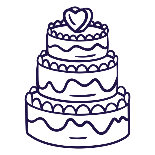 Download Wedding cake stroke cake - Transparent PNG & SVG vector file
