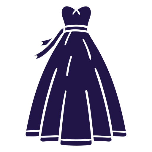Hochzeitskleid blau PNG-Design