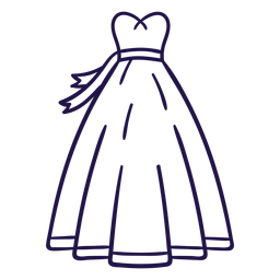 Vestido de novia vestido de trazo Diseño PNG