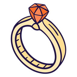Ilustração de aliança de casamento Desenho PNG