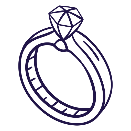Wedding ring stroke ring - Transparent PNG & SVG vector file