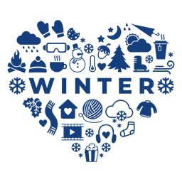 Coração de inverno Desenho PNG