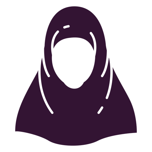 Frau Hijab schwarz PNG-Design