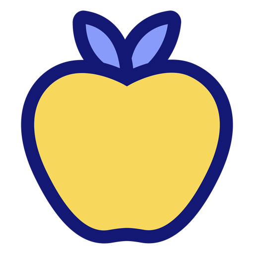 Ícone de maçã amarela Desenho PNG