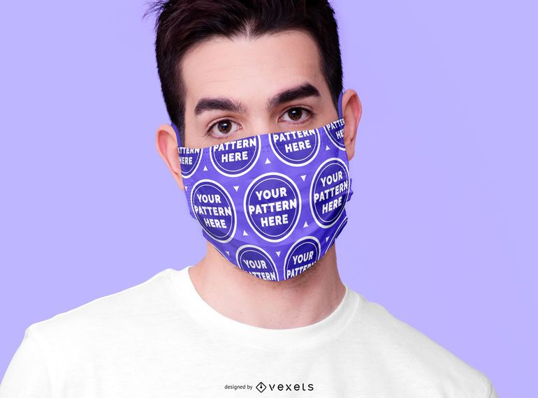 Mann, der Gesichtsmaskenmodell trägt Mann, der Gesichtsmaskenmodell trägt