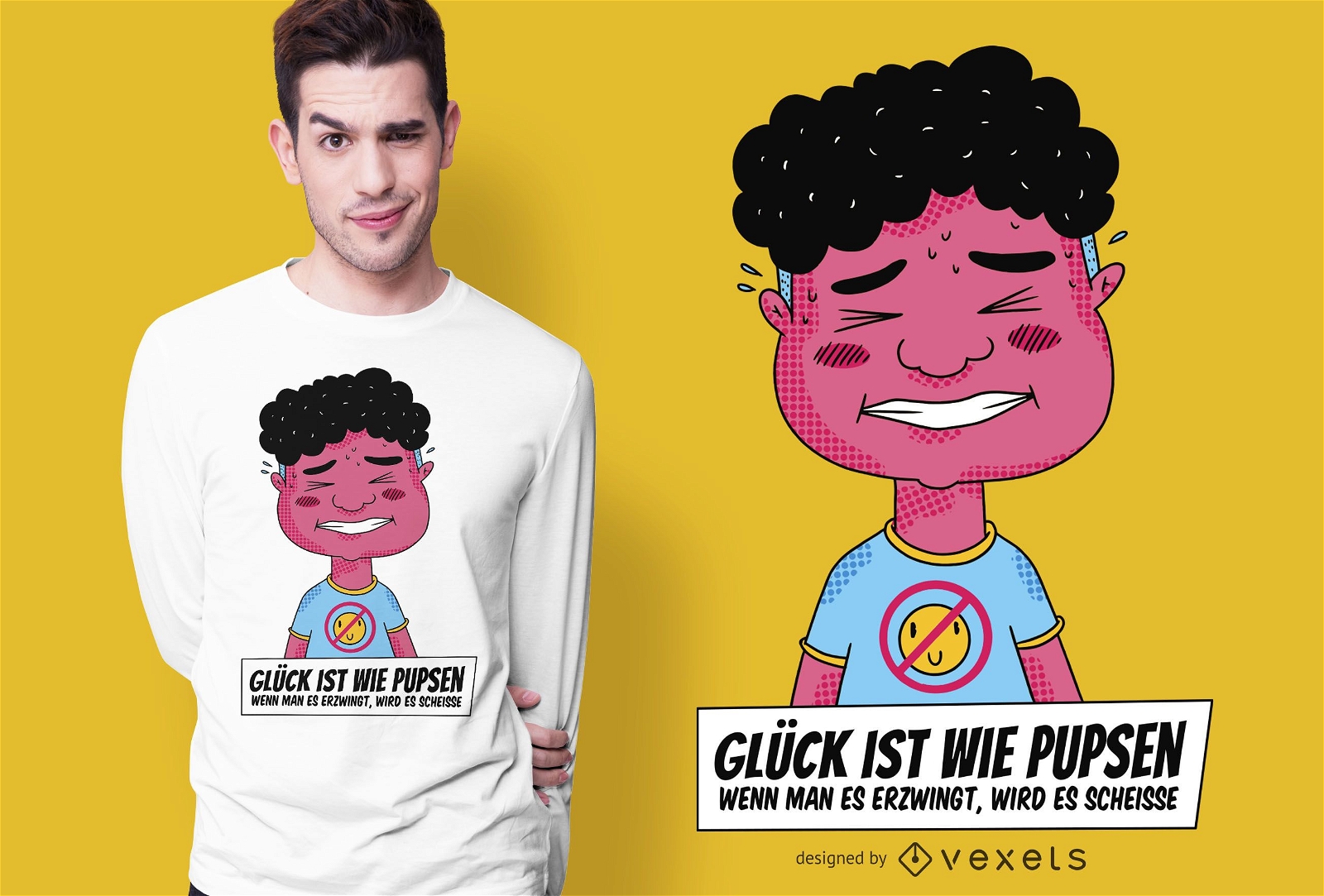 Furz ist wie Happiness German T-Shirt Design