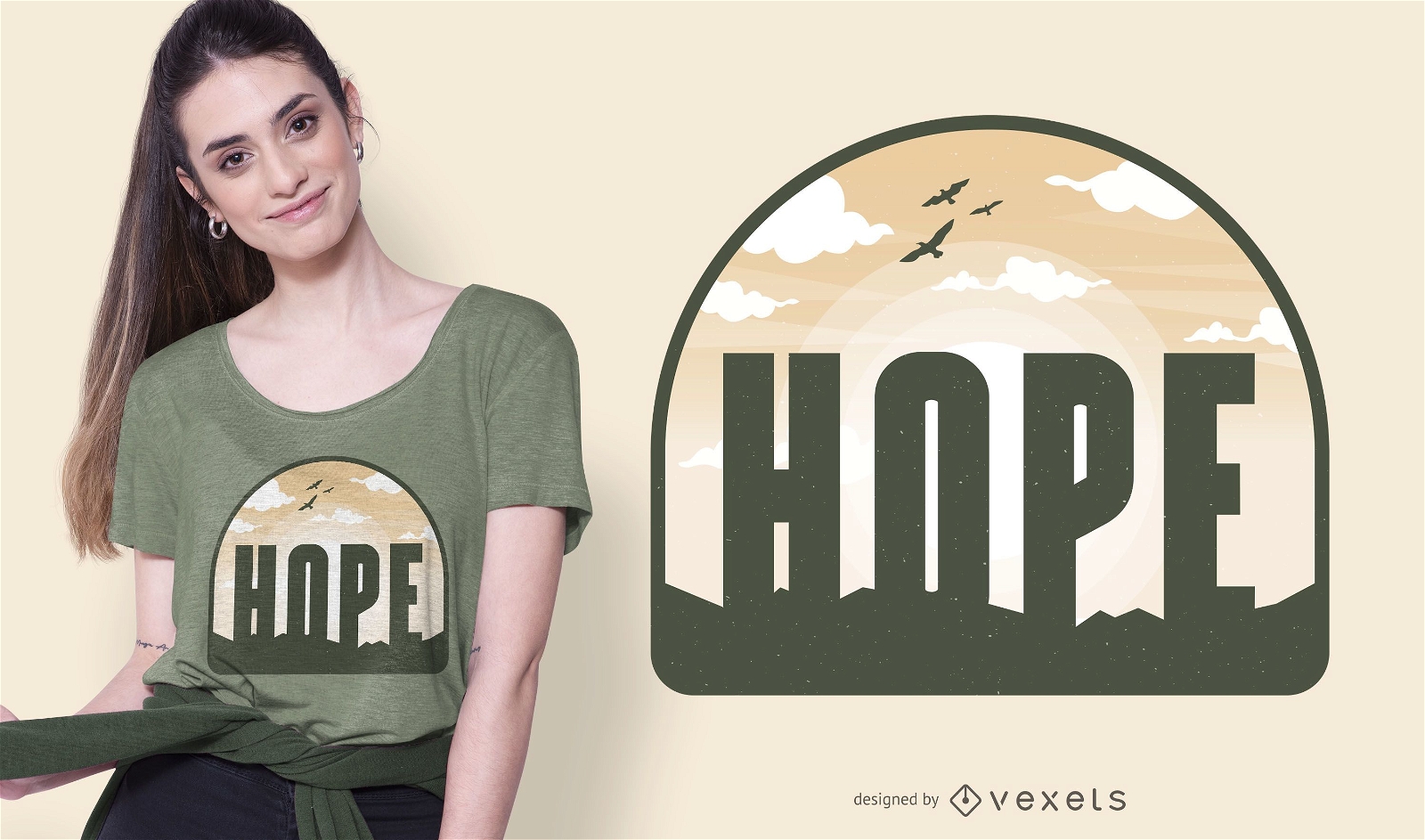 Diseño de camiseta Hope Nature