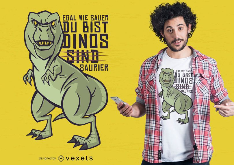 Dinosaur German Joke T-shirt Design Dinosaur German Joke T-shirt Design