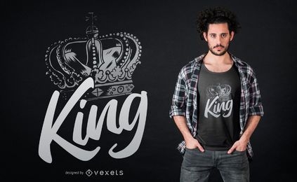 Corona real para un diseño de camiseta de rey.