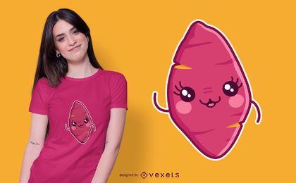 Kawaii Sweet Potato T-shirt Design Kawaii Sweet Potato T-shirt Design