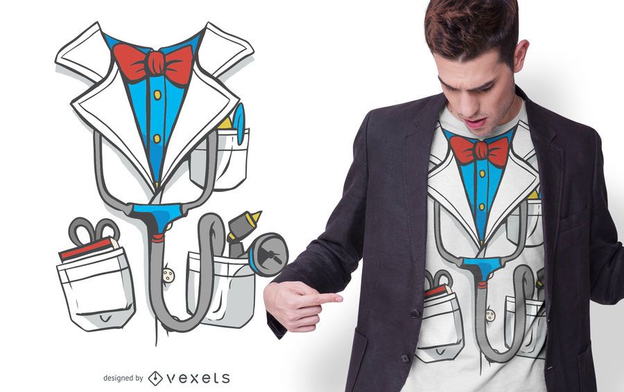 Doctor Coat Costume T-shirt Design Doctor Coat Costume T-shirt Design