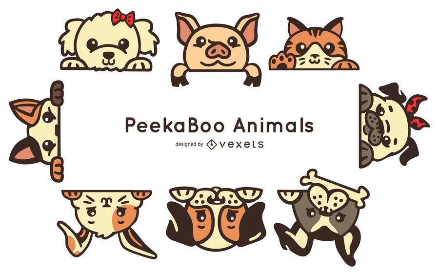 Peekaboo animals set Peekaboo animals set