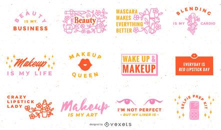 Makeup Schriftzug Sammlung