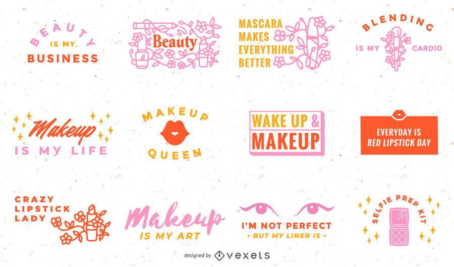 Colección de letras de maquillaje Colección de letras de maquillaje