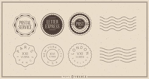 Vintage Travel Postcard Badge Pack Vintage Travel Postcard Badge Pack