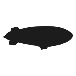 Airship right facing blimp silhouette Transparent PNG