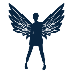 Engel geflügelte Dame PNG-Design