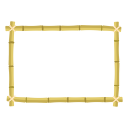 Icono de rectángulo de diseño de marcos de bambú Diseño PNG