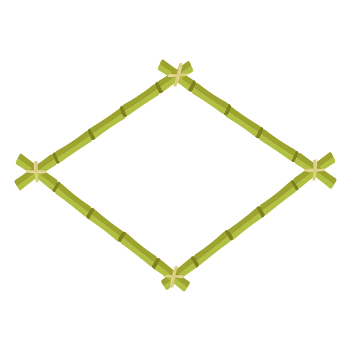Bamboo frames design rhombus icon