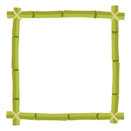Bamboo frames design square icon PNG Design