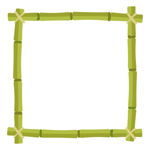 Bamboo frames design square icon PNG Design
