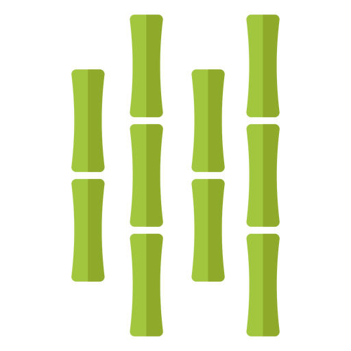 Bambú verde claro cuatro icono centrado cerca Diseño PNG
