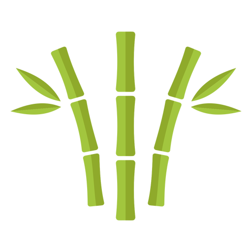 Bamboo light green three close curved icon PNG Design