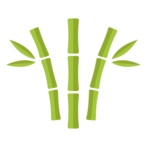 ?cone de bambu verde claro com tr?s curvas fechadas