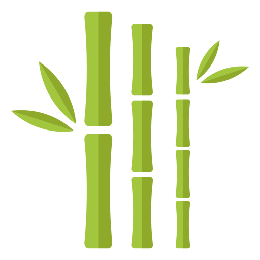 ?cone de bambu verde claro tr?s fechadas em linha reta Desenho PNG