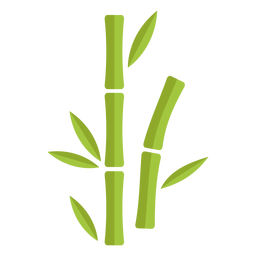 Bamboo light green two icon PNG Design