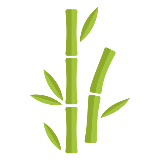 ?cone de bambu verde claro dois Desenho PNG