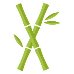 Ícone de duas cruzes verdes claras de bambu Transparent PNG