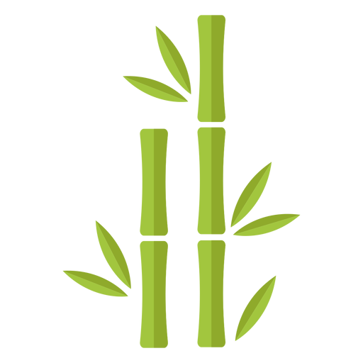 ?cone de bambu verde claro com duas linhas retas Desenho PNG