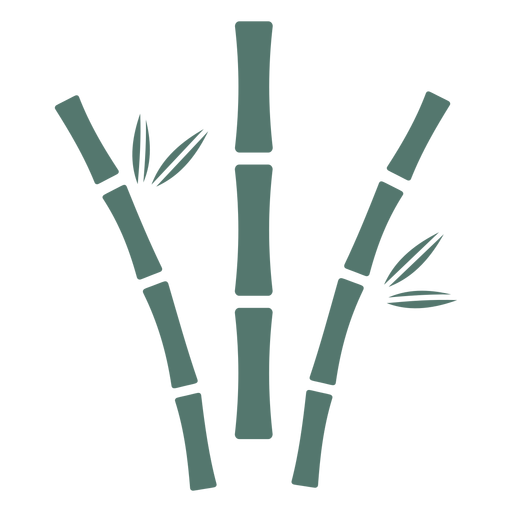 Ícone curvo de bambu em três pontos Desenho PNG