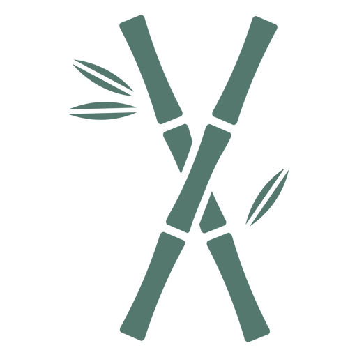Ícone de duas cruzes em bastão de bambu Desenho PNG